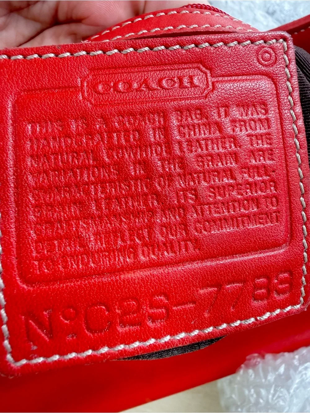 Coach Red Leather Shoulder Bag